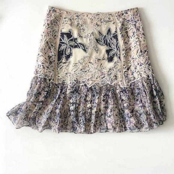 Kobi Halperin Tegan Floral Fit & Flare Skirt Size - Picture 3 of 10